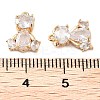 Brass Micro Pave Clear Cubic Zirconia Charms KK-U028-11G-3