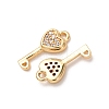 Brass Micro Pave Cubic Zirconia Pendants ZIRC-L105-05A-G-2