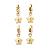 Star 304 Stainless Steel Rhinestone Pendant Decorations STAS-M092-11G-1