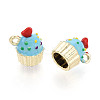 Rack Plating Alloy Enamel Charms PALLOY-N181-26KCG-01-2