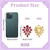 4Pcs Teardrop Shape Hotfix Rhinestone Iron on Patches PATC-FG0002-25A-2