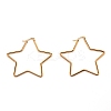 Star 201 Stainless Steel Huge Hoop Earrings for Girl Women EJEW-TAC0011-03G-1