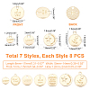   56Pcs 7 Style Rack Plating Alloy Charms FIND-PH0003-18-4