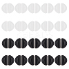 20 Pairs 2 Colors Silicone Eyeglass Nose Pads DIY-LP0001-69-1