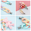 Opaque Acrylic Curb Chain for DIY Keychains HJEW-CA0001-07-4