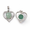 Natural Green Aventurine Pendants G-P484-04P-01-2