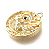Brass Micro Pave Cubic Zirconia Pendants LS-KK-Q035-16B-G-2