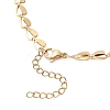 2Pcs 2 Colors 304 Stainless Steel Heart Link Chain Necklaces for Women NJEW-JN05898-5