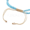 Adjustable Natural Cowrie Shell Beaded Braided Anklets AJEW-AN00686-01-4