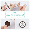 DIY Round Wood & Aluminum Brooch Making Kits DIY-FH0009-69A-5