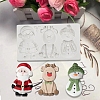 DIY Christmas Snowman & Santa Claus & Deer Fondant Food Grade Statue Silicone Molds X-XMAS-PW0001-024-1
