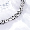 201 Stainless Steel Byzantine Chain Bracelets BJEW-B078-167P-5