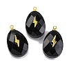 Natural Obsidian Pendants G-B089-01G-01-1