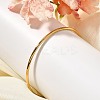 Ion Plating(IP) 304 Stainless Steel Simple Plain Bangle for Women BJEW-F461-01A-G-6