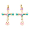 Brass Enamel Pendants KK-M220-06G-A-1