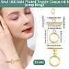 15 Sets Brass Toggle Clasps KK-BBC0021-10-2