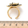 304 Stainless Steel Flower Open Cuff Rings LS-RJEW-A086-03G-3