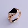 Alloy Micro Pave Cubic Zirconia Finger Rings for Men FS-WGE231C-11-1
