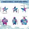 100Pcs 2 Styles Synthetic Turquoise Dyed Beads Strands G-SC0002-89B-2