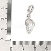 Rack Plating Alloy European Dangle Charms PALLOY-S189-32P-3