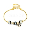Brass European Bracelets BJEW-C080-01G-02-1