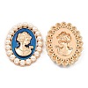 Zinc Alloy Enamel Cabochons ENAM-Q501-01LG-03-1