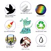 6PCS PVC Stickers Dazzling Color Window Stickers 3D Laser Puppy And Heart Shapes Electrostatic Glass Window Stickers JX834A-5