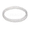4mm Prism Faceted Rondelle Glass Beaded Stretch Bracelets for Women LS-EH2213-6-1