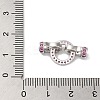 Rack Plating Brass Micro Pave Orchid Cubic Zirconia Fold Over Clasps KK-A222-04B-P-3