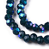 Electroplate Opaque Solid Color Glass Beads Strands EGLA-A034-P3mm-L07-3
