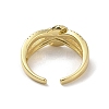 Brass Micro Pave Cubic Zirconia Open Cuff Rings RJEW-M170-12G-3