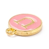 Golden Plated Alloy Enamel Charms X-ENAM-Q437-14U-2