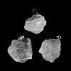 Raw Rough Natural Quartz Crystal Pendants G-M405-02P-08-3