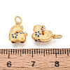 925 Sterling Silver Dodger Blue Enamel Horse Charms STER-T008-67G-3