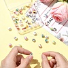 50Pcs 10 Colors Floral Printed Porcelain Beads PORC-YW0001-57-5