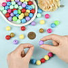 100Pcs Opaque Acrylic Beads OACR-PA0001-31B-3
