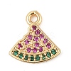 Brass Micro Pave Cubic Zirconia Pendants KK-R219-36B-G-1