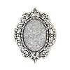 Vintage Adjustable Iron Finger Ring Components Alloy Cabochon Bezel Settings PALLOY-Q300-09AS-NR-3