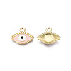 Light Gold Plated Alloy Enamel Pendants LS-ENAM-T009-87D-01-3