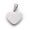 Tarnish Resistant 304 Stainless Steel Mirror Polished Finish Stamping Blank Tag Pendants STAS-L220-02B-1