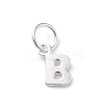 925 Sterling Silver Letter Charms STER-C012-01S-B-1