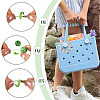 DIY Sports Ball Wood & 304 Stainless Steel  Keychain Making Kits DIY-TA0010-99-4