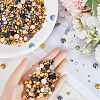 2 Bags ABS Plastic Imitation Pearl with Resin Rhinestone Cabochon MRMJ-SC0001-20C-3