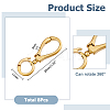 8Pcs Brass Fold Over Clasps FIND-HS0001-73-2