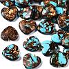 Assembled Bronzite and Synthetic Turquoise Pendants X-G-T111-04C-1
