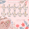 100Pcs 20 Styles Alloy Cubic Zirconia Charms ZIRC-HS0001-09-2