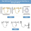 20Pcs 2 Colors 316 Stainless Steel Clip-on Earring Findings STAS-BBC0007-26-2