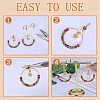10 Pairs Brass Micro Pave Clear Cubic Zirconia Earring Hooks ZIRC-SZ0005-11-4