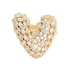 Clear Cubic Zirconia Finger Rings RJEW-U002-10G-2