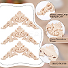 30Pcs Rubber Wood Cabinet Door Decal Decorative FIND-WA0001-01-4